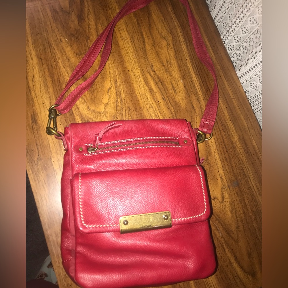 The Sak red leather crossbody